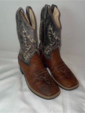 Cody James‎ Boys Brown and Gray Western Pull-On Cowboy Boots